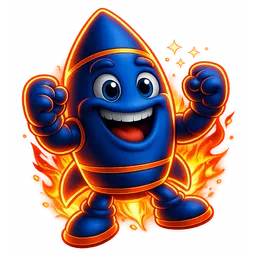 SignalHash fired up mascot illustration