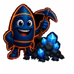 SignalHash mining mascot illustration