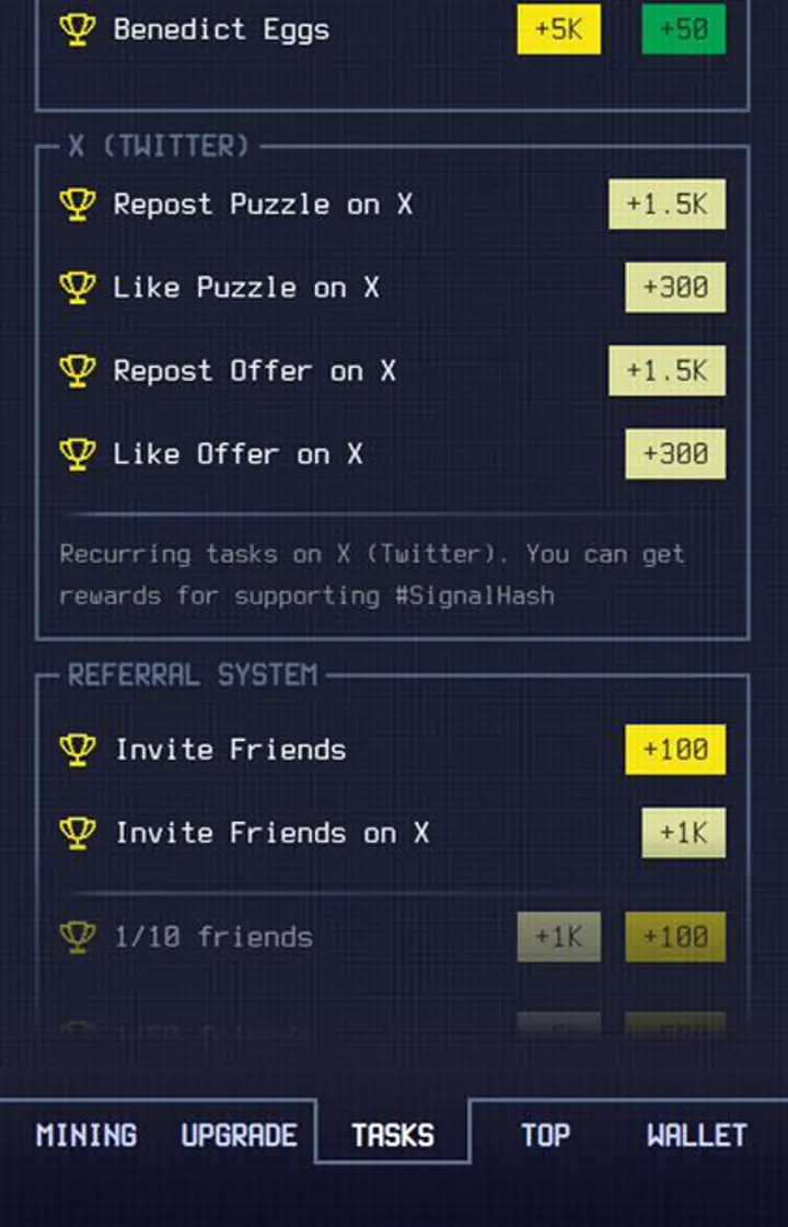 Tasks Current Guide in-game screenshot